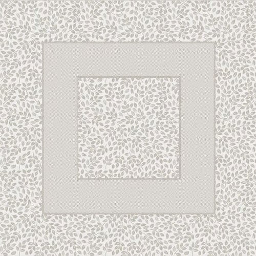 Tessitura artistica chierese, tovaglietta foglioline cm 90x 90 ecru/greggio