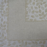 Tessitura artistica chierese, lista o runner foglioline cm 45 x 110 ecru/greggio