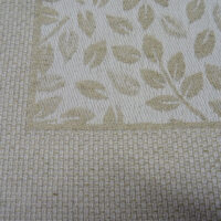 Tessitura artistica chierese, tovaglietta foglioline cm 90x 90 ecru/greggio