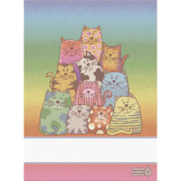 Tessitura artistica chierese, asciugapiatti a.mici cmy rainbow (58 fori) cm 49x69