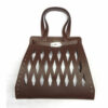 Borsa "Rombi" nero beige e marrone cm 30 x 26
