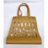Borsa "Rombi" nero beige e marrone cm 30 x 26 - immagine 2