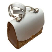 Borsa "kelly" marrone fondo cm 24 x 11