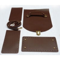 Borsa "kelly" marrone fondo cm 24 x 11