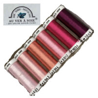 Seta ovale nm 1/16 au ver a soie, kit 6 rocchetti  ROSA/ROSE