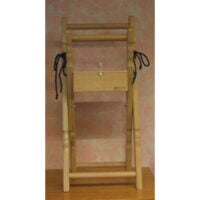 Supporto chiudibile per tombolo con cassetto centrale, verniciato chiaro, scuro, ciliegio