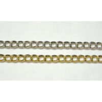 Catena alluminio maglia mm 8,6 colore oro o argento vendita a multipli di cm 50