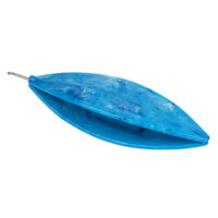 Navetta Moonlit-swirlz (marmorizzata) azzurra mm 76/2,75" con uncino