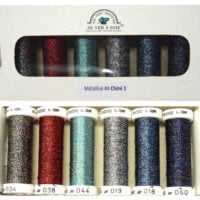 Filo metallizzato Au Ver a Soie #4 Chinè 1, kit 6 rocchetti vari colori