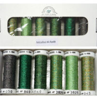 Filo metallizzato Au Ver a Soie #4 Foret, kit 6 rocchetti vari colori