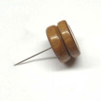 Calamita con base piatta e spillone in legno di bubinga