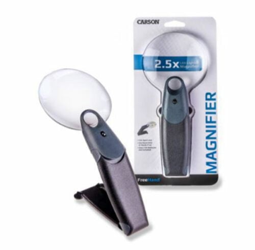 lente ingrandimento da mano e da tavolo, con luce Carson FH-25
