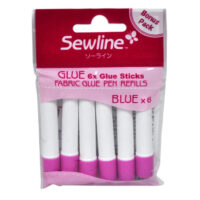 Ricambio 6 cartucce BLU per matita con colla per imbastire tessuti, glue pen sewline
