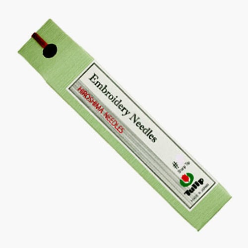 Tulip embroidery needles n°12 sharp tip (0,41 x 29) pz 4 + porta aghi