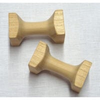 Koma giapponese in CILIEGIO, rocchetto per ricamo posato, 2 pezzi