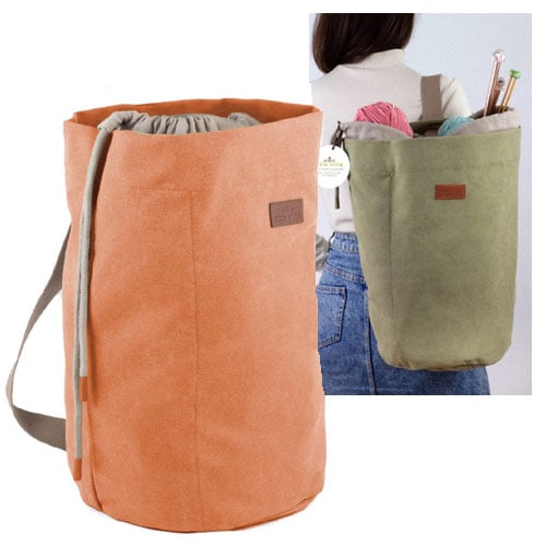 Sacca portalavoro/sac a ouvrage matelot, DMC Eco-Vita terracotta/ecrù