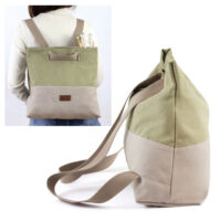 Zaino portalavoro/sac a dos, DMC Eco-Vita khaki/ecrù