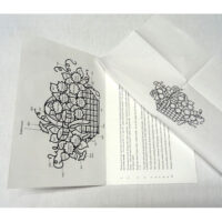 Punchneedle, flower basket by Bobbie Marek, kit disegno stampato su cotone