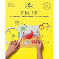 Kit mezzopunto stitch it jr!  dmc "il granchio" livello facile 6 anni