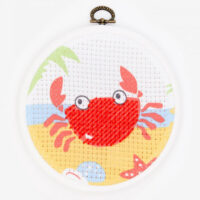 Kit mezzopunto stitch it jr!  dmc "il granchio" livello facile 6 anni