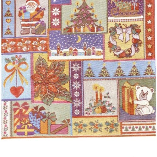 Asciughino chierese " NATALE A COLORI PATCHWORK"