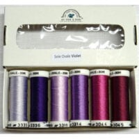 Seta ovale nm 1/16 au ver a soie, kit 6 rocchetti  VIOLET