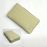 Tombolo piatto rettangolare cm 16x8, panna righe verdi foradisegni per aemilia ars