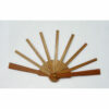 Struttura ventaglio legno, mignon rigato cm 17,5/9 stecche