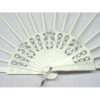 Struttura ventaglio legno, ragnetti bianco/argento cm 50,5 - immagine 3