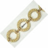 Catena metallo oro maglia tonda mm 15 con brillantini - immagine 2