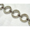 Catena metallo argento maglia tonda mm 15 con brillantini