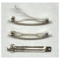 Fermaglio per capelli, colore argento cm 7 x 0,8