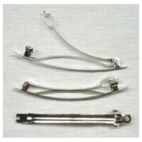 Fermaglio per capelli, colore argento cm 10 x 0,75
