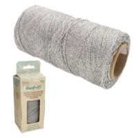 knot-it! Cordone metallizzato e cerato rocca gr100/mt 144 2 capi/ply tex 480 argento the beadsmith