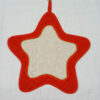 Stella da appendere diametro cm 40 rosso Natale e stella centrale in lino emiane 11fili
