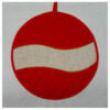 Jolly/sfera da appendere diametro cm 40 rosso natale  e banda in lino emiane 11fili
