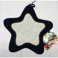 KIT Stella da appendere diametro cm 40 blu Natale già disegnata + filati