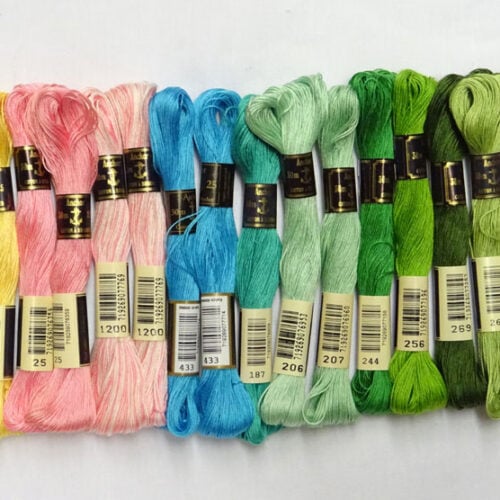 Kit 16 ricamo anchor 25, matassina 30 mt