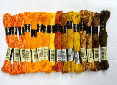 Kit 16 ricamo anchor 25, matassina 30 mt