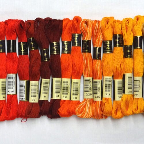 Kit 16 ricamo anchor 25, matassina 30 mt