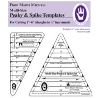 multi-size peaky & spike templates da 1 a 16 pollici, marti michell 8289