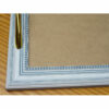 Vassoio shabby chic rettangolare  bianco/azzurro spazzolato cm 29,5 x 35,5/vetro cm 22,5x28,5 - immagine 2