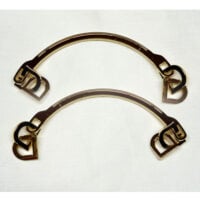 Manici per borsetta in metallo colore oro cm 14,5 x 8 2 pezzi