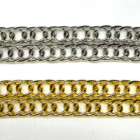 Catenella per borsetta cm 115, metallo colore oro-argento