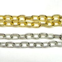 Catenella per borsetta cm 115, metallo colore oro-argento