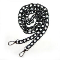 Catenella per borsetta cm 115, metallo colore oro-argento e nero pavone