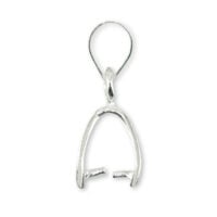Ciondolo Pinch Bail, 18 pezzi assortiti, placcato argento
