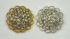 Bottone in metallo e cristalli mm 25, base argento o oro - immagine 2