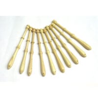 Fuselli inglesi in legno con foro per perline kit 10 pezzi
