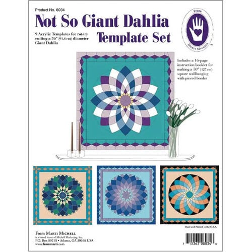 not so giant dahlia template set, marti michell 8034